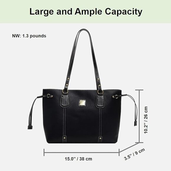 Tote Bag Zipper Shoulder Bags Vegan Leather Handbags Bag Faux Leather X004GBLI97 - Picture 3 of 6
